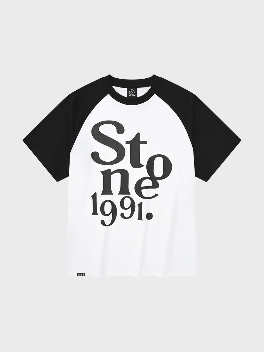 스톤 1991 라글란 오버핏 반팔 티셔츠(화이트)